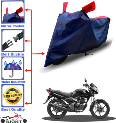 KEDIT Two Wheeler Cover for Honda(Unicorn, Red, Blue)