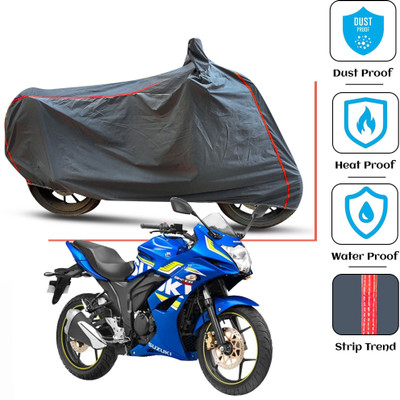 FAMEXON Waterproof Two Wheeler Cover for Suzuki(Gixxer, Grey)