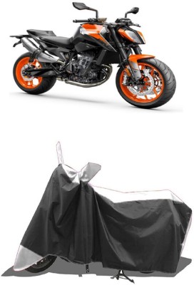 SUGASHRI Waterproof Two Wheeler Cover for KTM(890 Duke, White, Black)