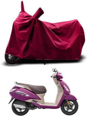 KEDIT Two Wheeler Cover for TVS(Jupiter, Maroon)