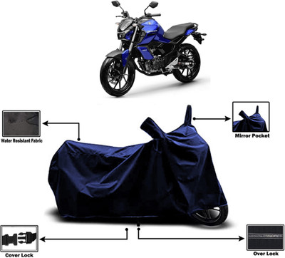 Amexride Two Wheeler Cover for Yamaha(FZ FI BS6, Blue)