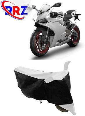 RRZ Waterproof Two Wheeler Cover for Ducati(899 Panigale, Black, White)