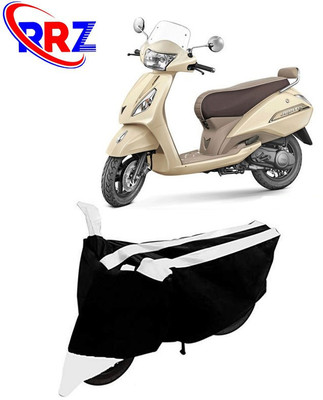 RRZ Waterproof Two Wheeler Cover for TVS(Jupiter classic, Black, White)