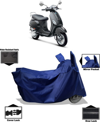 Amexride Two Wheeler Cover for Vespa(Vespa VXL 125, Blue)