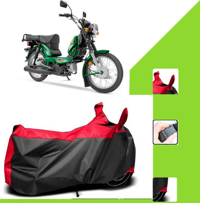 WMIZEXA Two Wheeler Cover for TVS(XL 100, Black, Red)