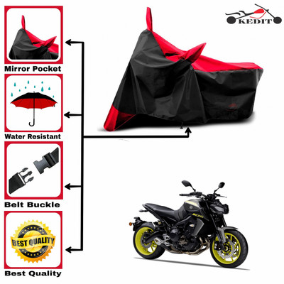 KEDIT Two Wheeler Cover for Yamaha(MT 09, Red, Black)