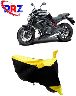 RRZ Waterproof Two Wheeler Cover for Kawasaki(ER 6N, Black, Yellow)