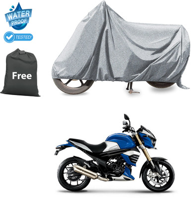 GOSHIV-car and bike accessories Waterproof Two Wheeler Cover for Mahindra(Silver)