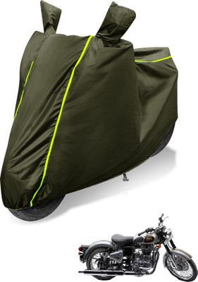 Auto Hub Waterproof Two Wheeler Cover for Royal Enfield(Classic 500, Green)