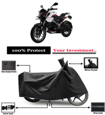 Amexride Two Wheeler Cover for Bajaj(Pulsar 160 NS DTS-i, Black)