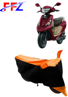 FFZ Waterproof Two Wheeler Cover for TVS(Zest, Black, Orange)