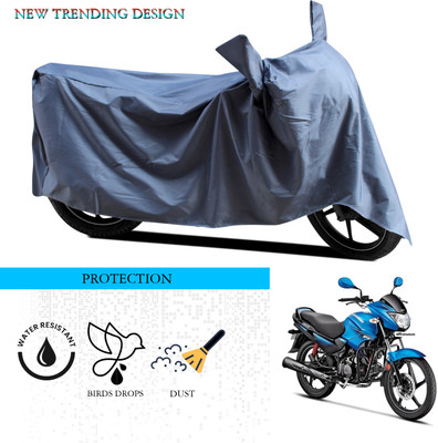 ANTHUB Waterproof Two Wheeler Cover for Hero(Glamour FI, Grey)