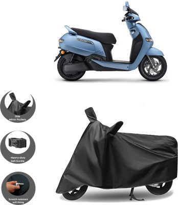 WMIZEXA Waterproof Two Wheeler Cover for TVS(Black)