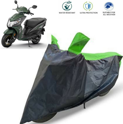 ma collections Waterproof Two Wheeler Cover for Honda(Dio, Black, Green)