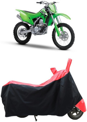 CRONEX Waterproof Two Wheeler Cover for Kawasaki(KLX 110, Black, Red)