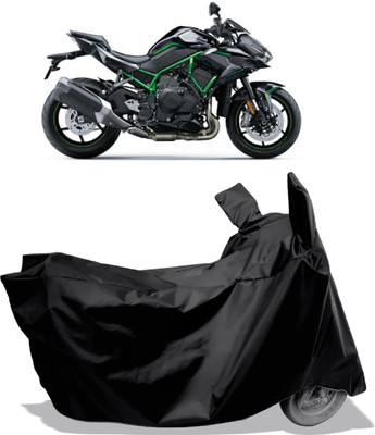 Amexride Two Wheeler Cover for Kawasaki(ZH2 BS6, Black)
