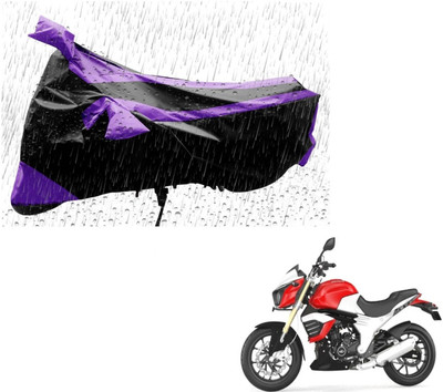 MISSION COLLECTION Waterproof Two Wheeler Cover for Mahindra(Mojo, Purple)