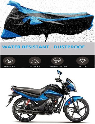 Ascension Two Wheeler Cover for Hero(Splendor I Smart, Black, Blue)