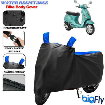 BigFly Two Wheeler Cover for Vespa(Vespa, Black, Blue)
