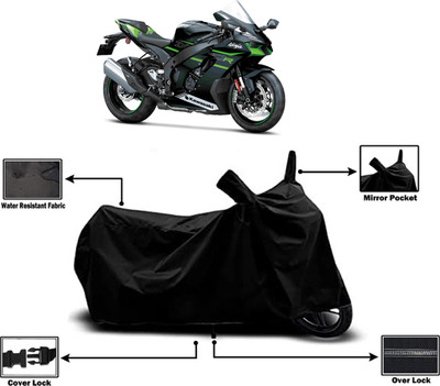 Amexride Two Wheeler Cover for Kawasaki(Ninja ZX-10R BS6, Black)