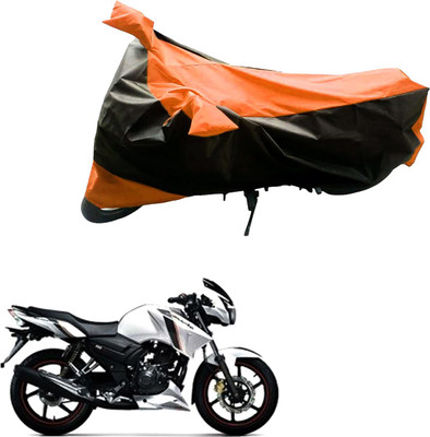 Mdstar Waterproof Two Wheeler Cover for TVS(Apache RTR 180, Black, Orange)