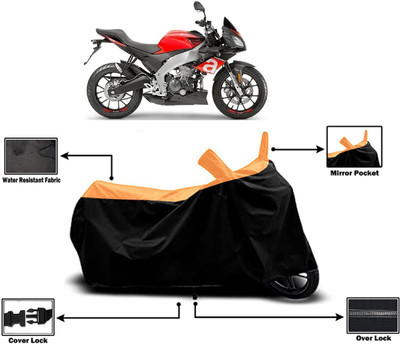 Amexride Two Wheeler Cover for Aprilia(Tuono 150, Orange)