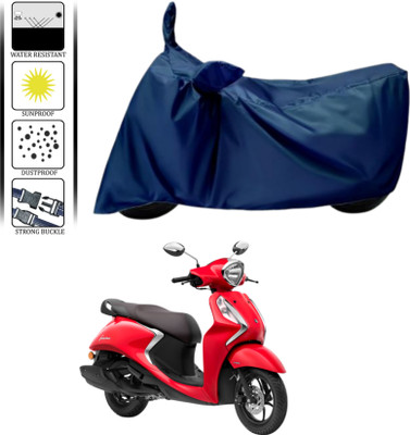 WMIZEXA Waterproof Two Wheeler Cover for Yamaha(Fascino 125, Blue)