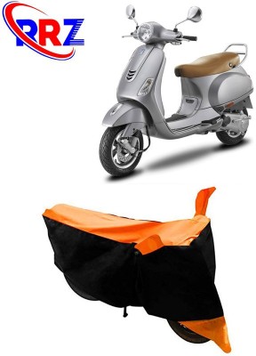 RRZ Waterproof Two Wheeler Cover for Vespa(Vespa VXL, Black, Orange)