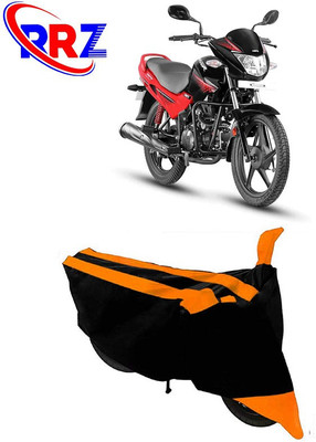 RRZ Waterproof Two Wheeler Cover for Hero(MotoCorp Glamour, Black, Orange)