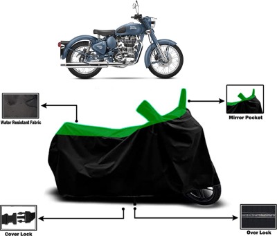 Amexride Two Wheeler Cover for Royal Enfield(Classic Squadron, Green)