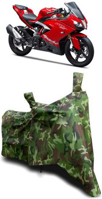 ATBROTHERS Waterproof Two Wheeler Cover for TVS(Apache RTR 310, Multicolor, Green)