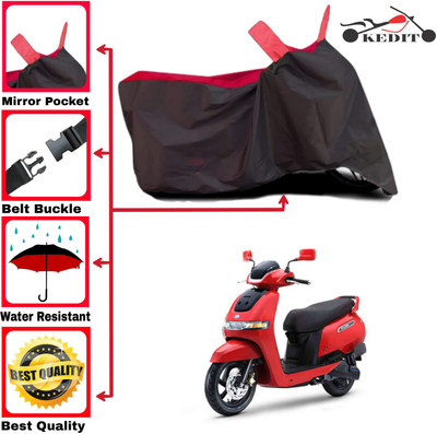 AASHTIK MART Two Wheeler Cover for TVS(iQube Electric, Red, Black)