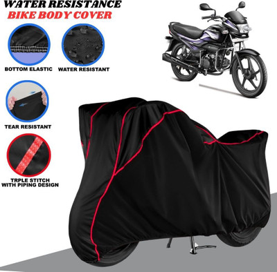 SRP PRODUCT Waterproof Two Wheeler Cover for Hero(Super Splendor, Black, Red)