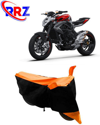 RRZ Waterproof Two Wheeler Cover for MV Agusta(Brutale, Black, Orange)