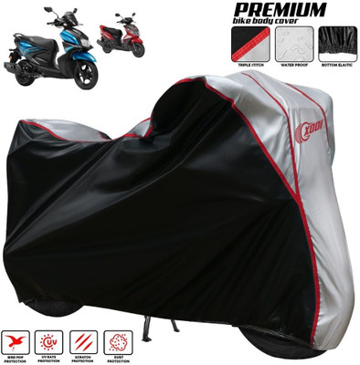 xodi Two Wheeler Cover for Yamaha(RayZR 125 Fi, Silver, Black)