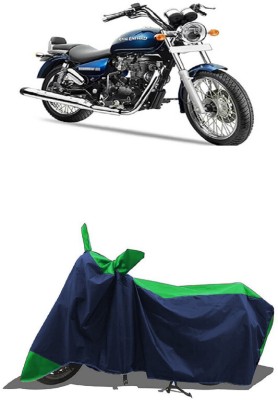 SUGASHRI Waterproof Two Wheeler Cover for Royal Enfield(Thunderbird 350, Green, Blue)