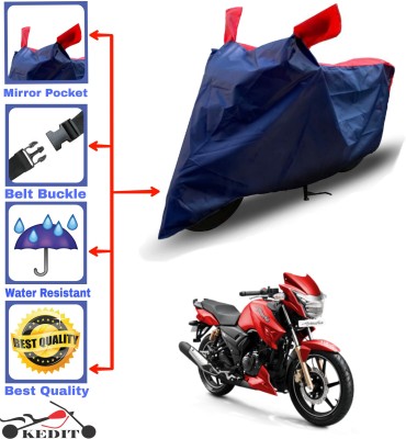 KEDIT Two Wheeler Cover for Suzuki(Apache RTR 180, Red, Blue)