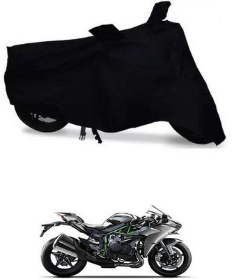 DeepShakshi AUTOMOTIVE Waterproof Two Wheeler Cover for Kawasaki(Ninja H2, Black)