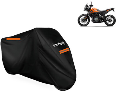 Juvdoxj Waterproof Two Wheeler Cover for KTM(390 Adventure BS6, Black)