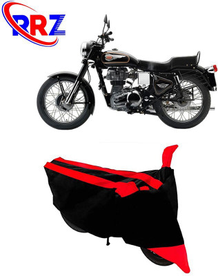 DeepShakshi AUTOMOTIVE Waterproof Two Wheeler Cover for Royal Enfield(Bullet 350, Black, Red)