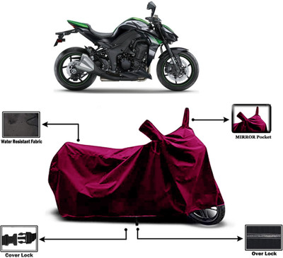Amexride Two Wheeler Cover for Kawasaki(Z1000 BS6, Maroon)