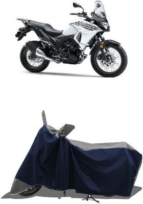 SUGASHRI Waterproof Two Wheeler Cover for Kawasaki(Versys X 300 BS6, Grey, Blue)