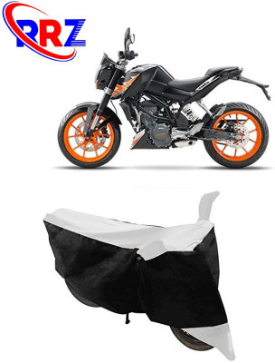 RRZ Waterproof Two Wheeler Cover for KTM(200 Duke, Black, White)