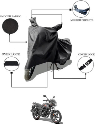 Mdstar Waterproof Two Wheeler Cover for Bajaj(Pulsar 125, Black)