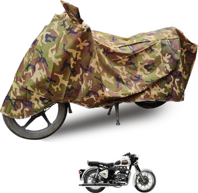 MOCKHE Waterproof Two Wheeler Cover for Royal Enfield(Classic 350, Multicolor)