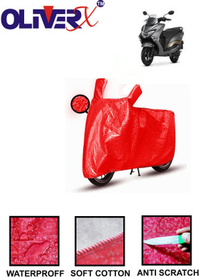 OliverX Waterproof Two Wheeler Cover for Suzuki(Burgman Street 125, Red)
