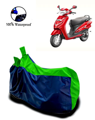 Autofly Waterproof Two Wheeler Cover for Hero(Duet VX 110CC, Blue, Green)