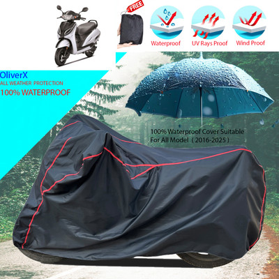 OliverX Waterproof Two Wheeler Cover for Honda(Activa 5G, Black)