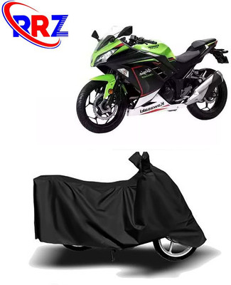 RRZ Waterproof Two Wheeler Cover for Kawasaki(Ninja 300, Black)