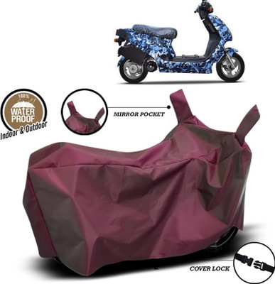 KEDIT Two Wheeler Cover for Hero(Electric AXLHE-20, Maroon)